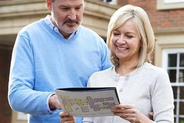 Couple with booklet