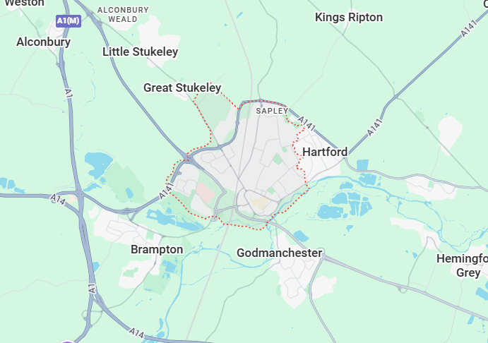 Map of Huntingdon